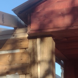 Interconnection with the other shed was tricky