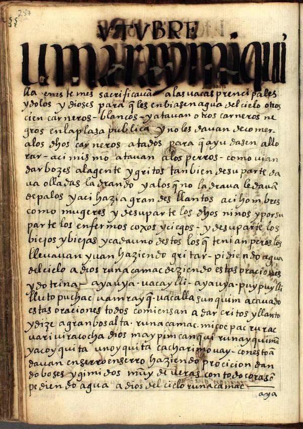 Guamán Poma, Nueva corónica y buen gobierno — Page 257