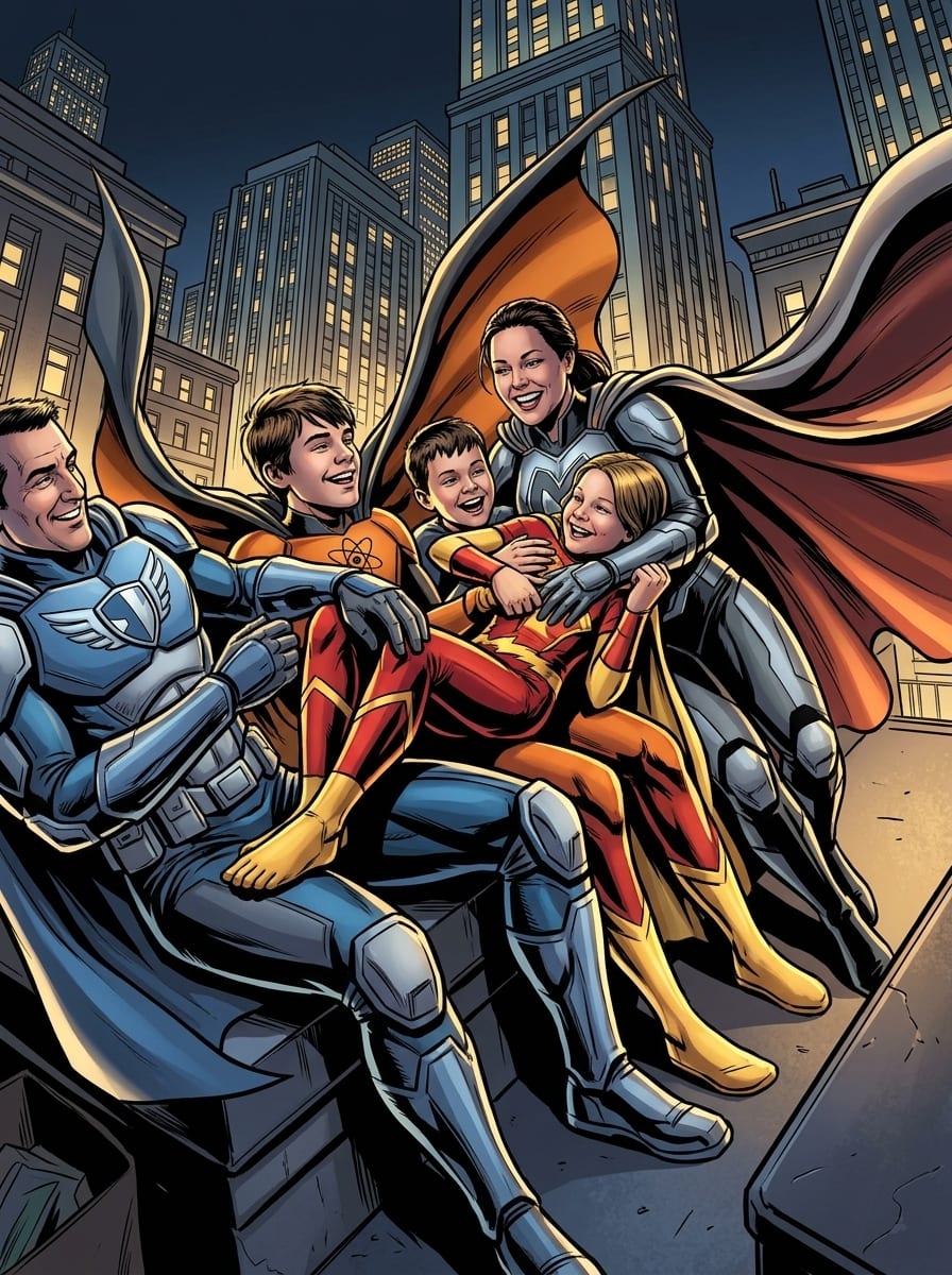 Superhero applied to the photo