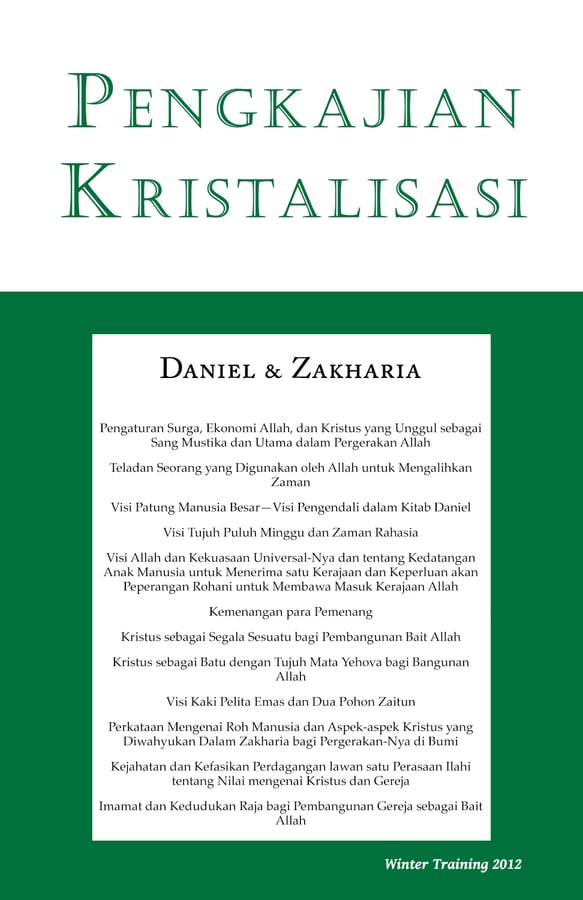 Pengkajian-Kristalisasi Daniel dan Zakharia